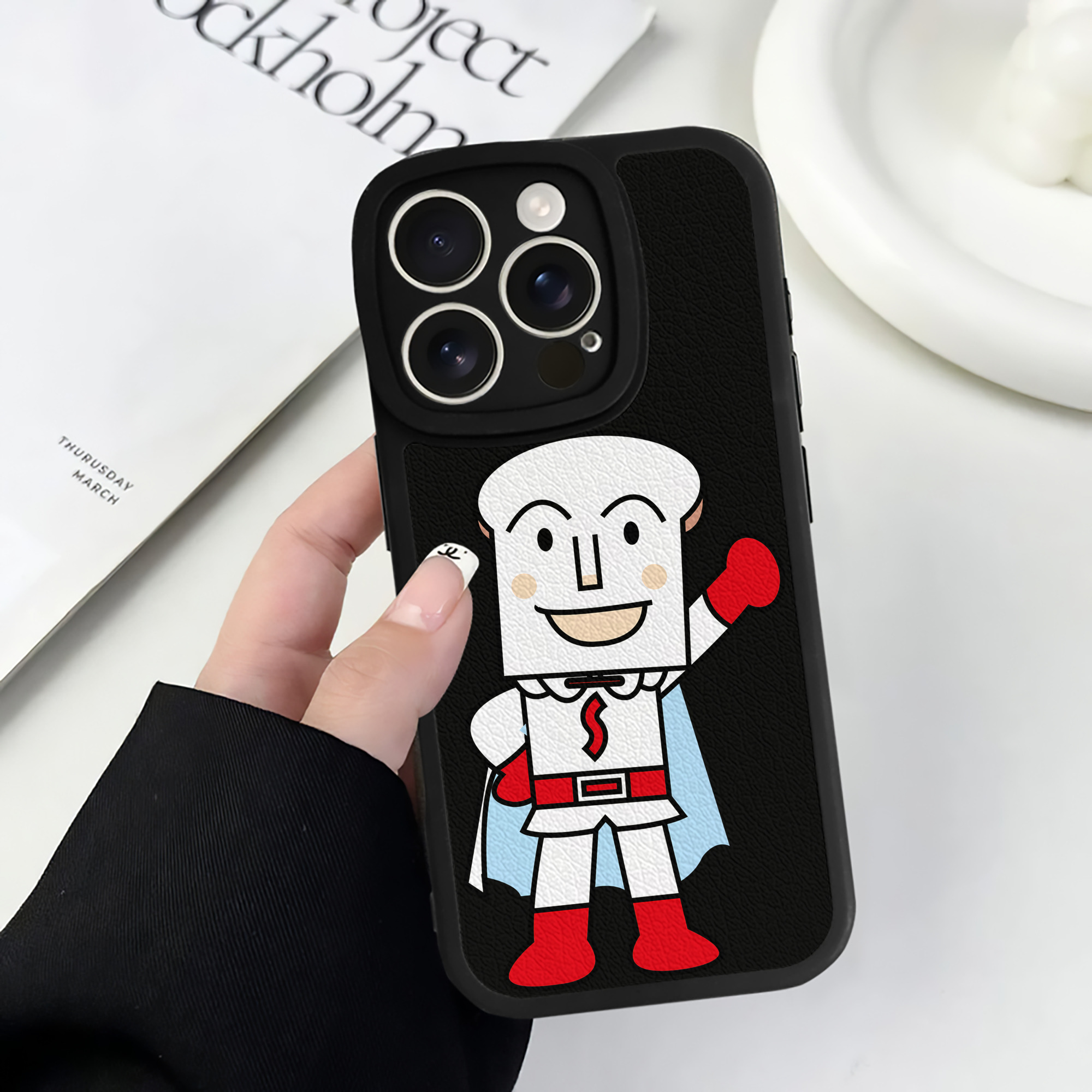 （画像用） アンパンマン Anpanman 【iPhone 16シリーズ対応】シリコンスマホケース（レザー調） 材質：シリコン